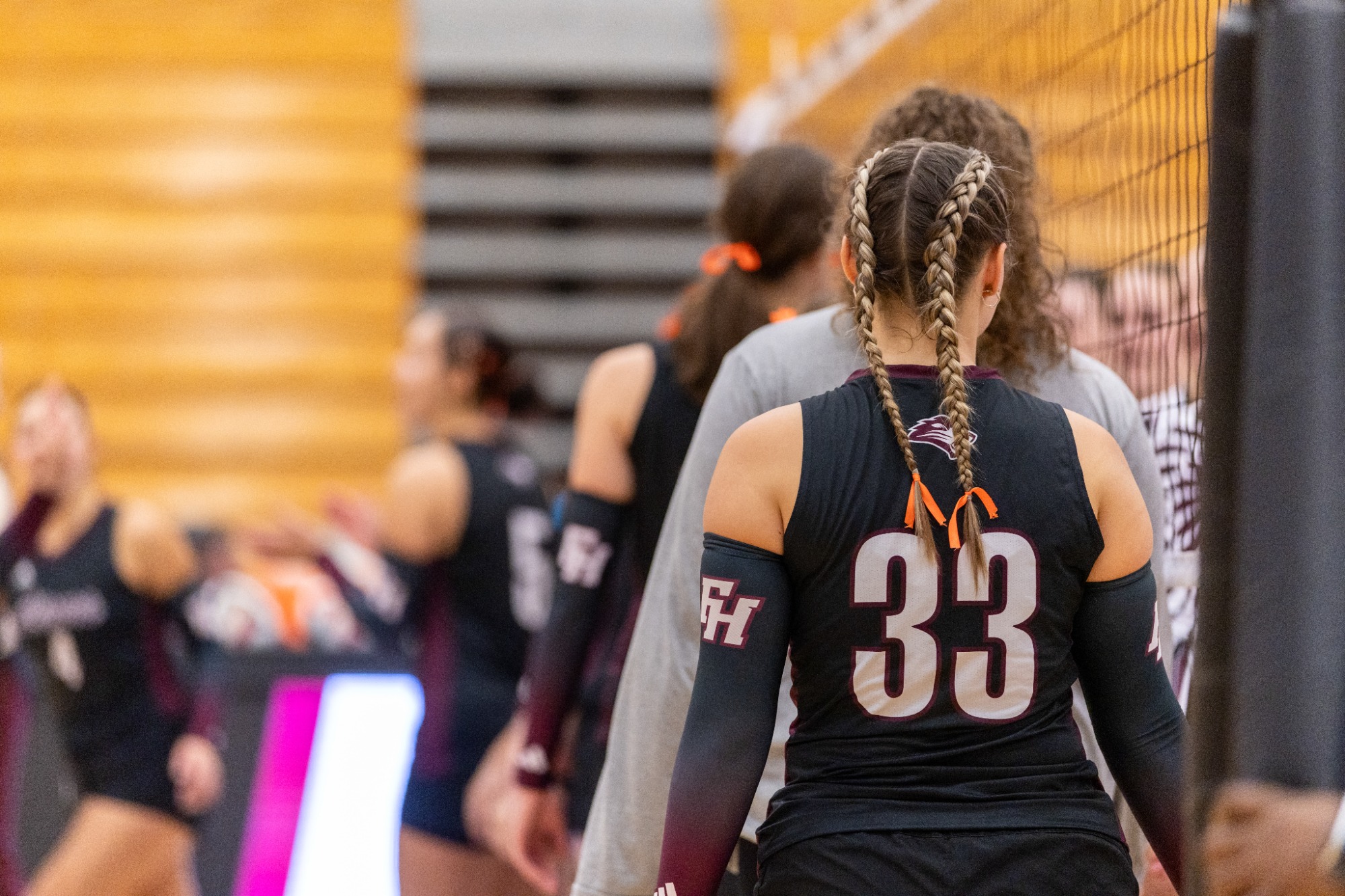 Hope Breen in FHU's volleyball match against Cumberland on October 6, 2026.