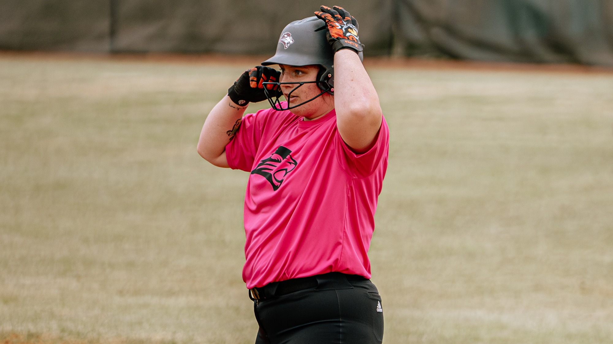 Lady Lion softball in action