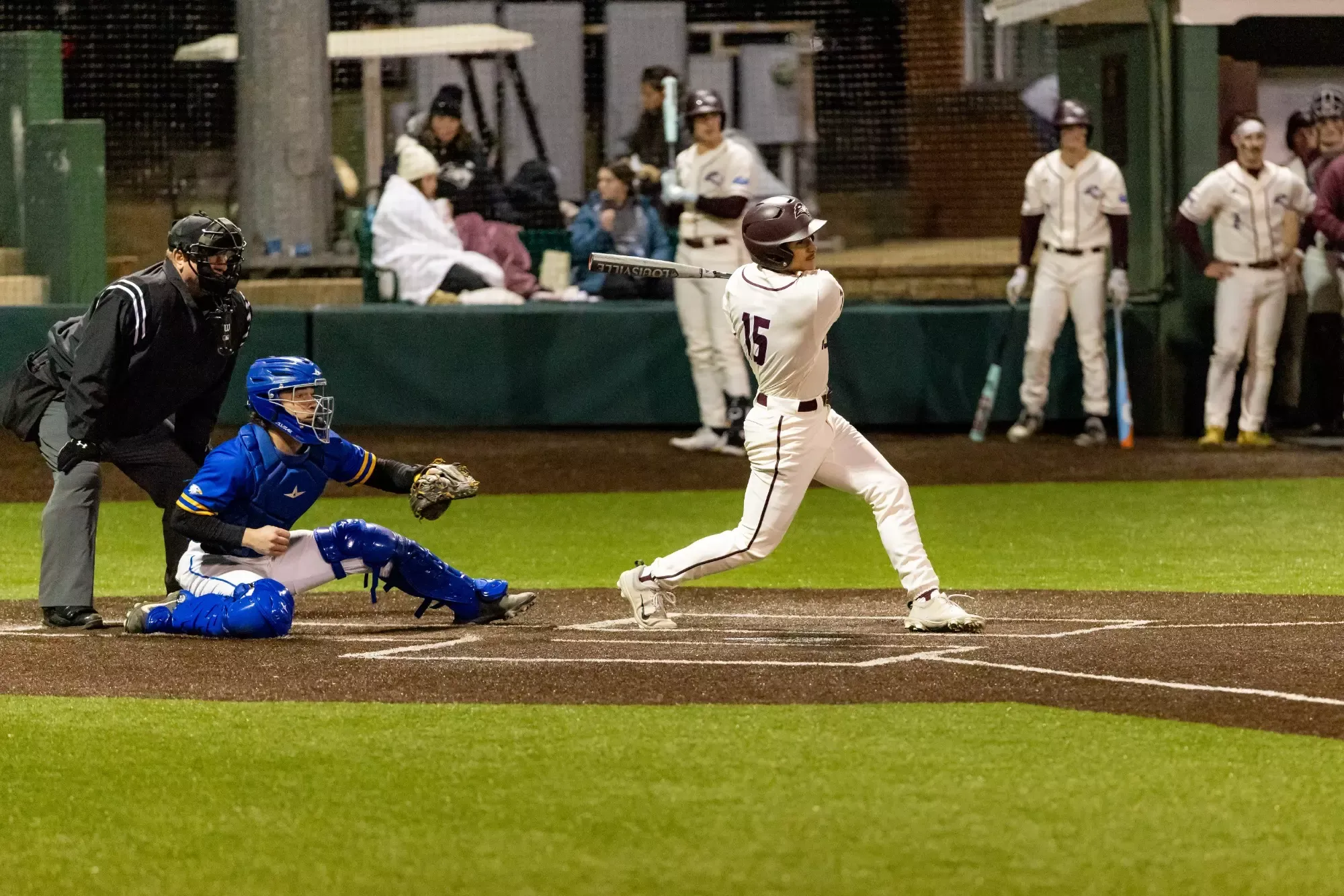FHU baseball in action