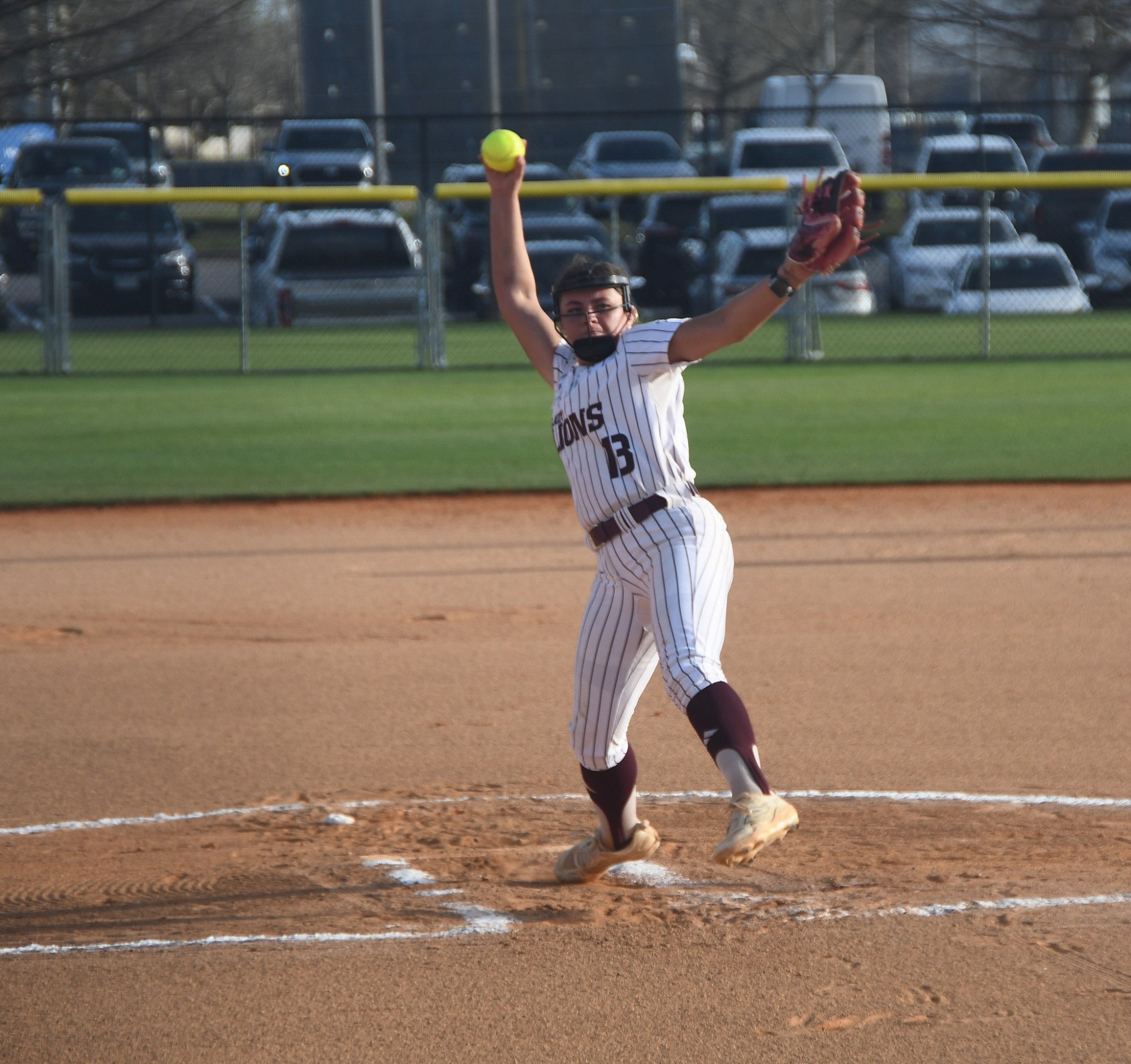 FHU Lady Lion softball in action