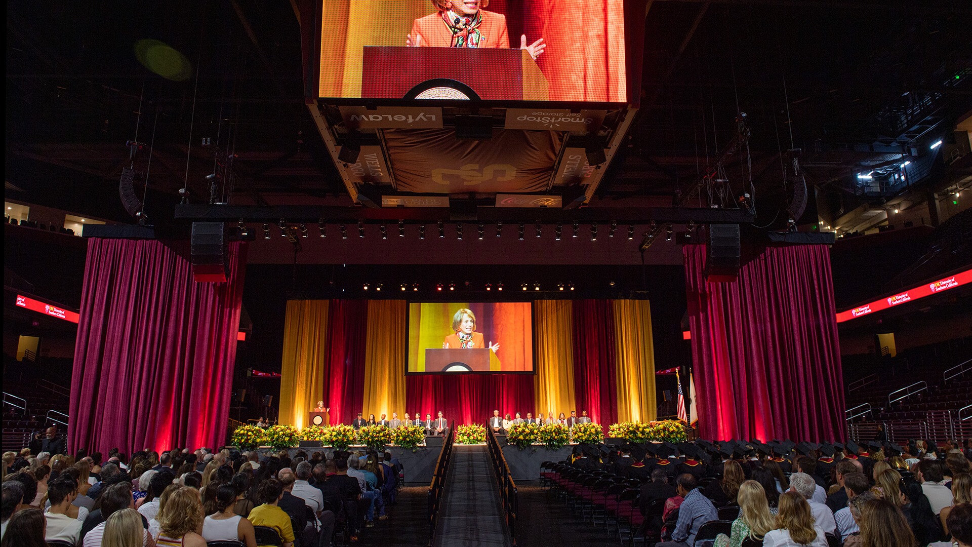 USC Graduation Stage at Galen Center