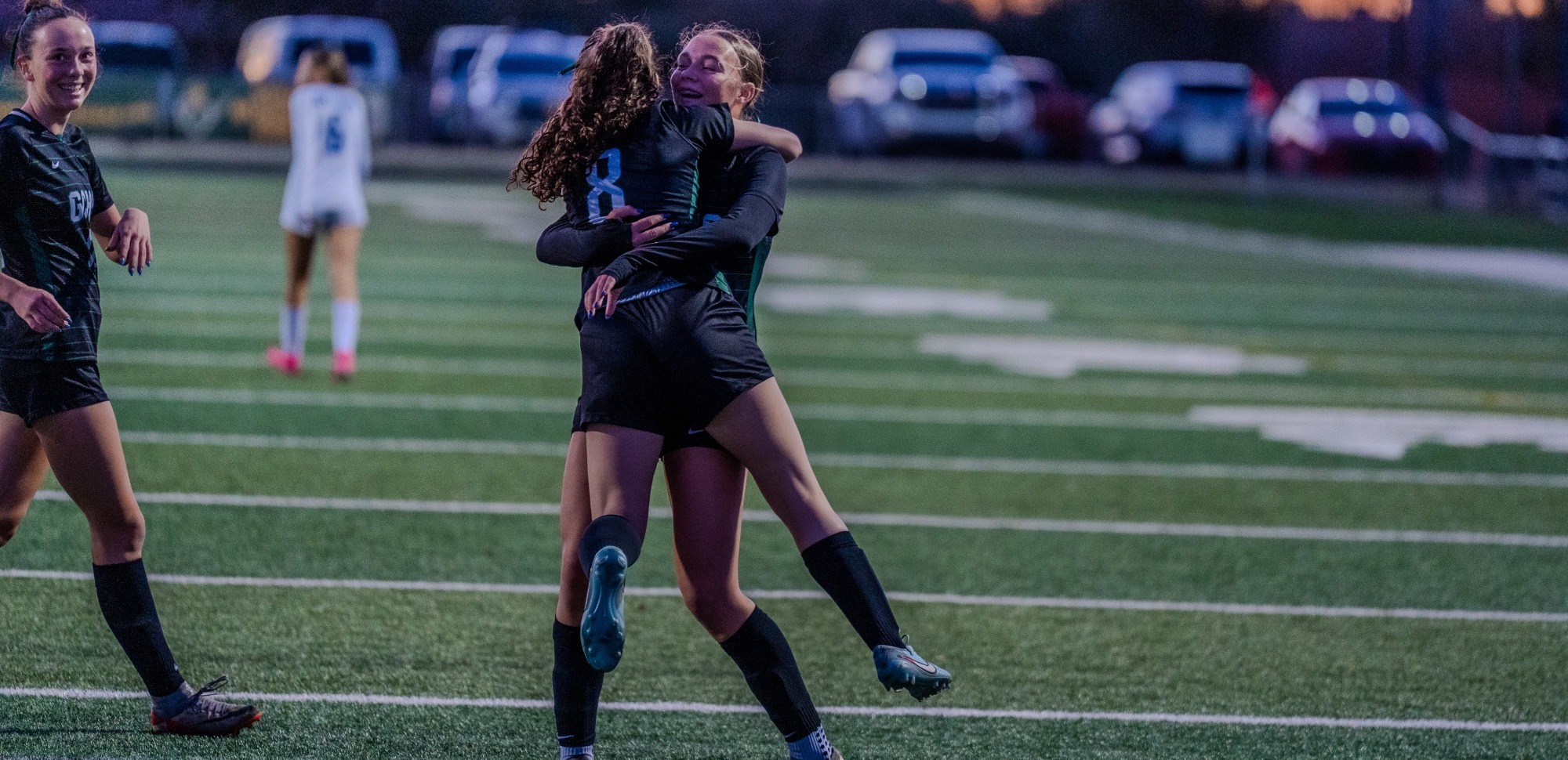 Henderson and Cochran celebrate