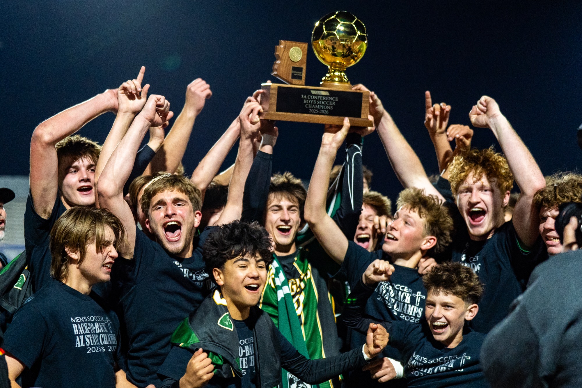 Boys soccer champs 2x