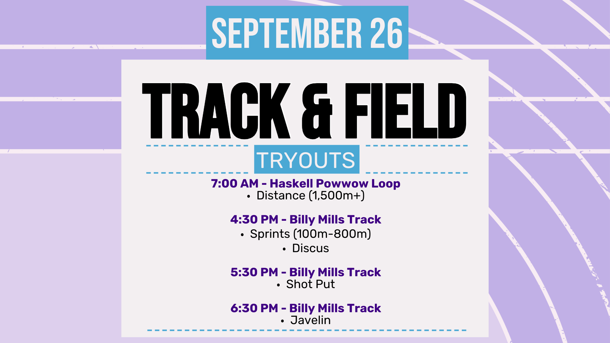 TF tryouts