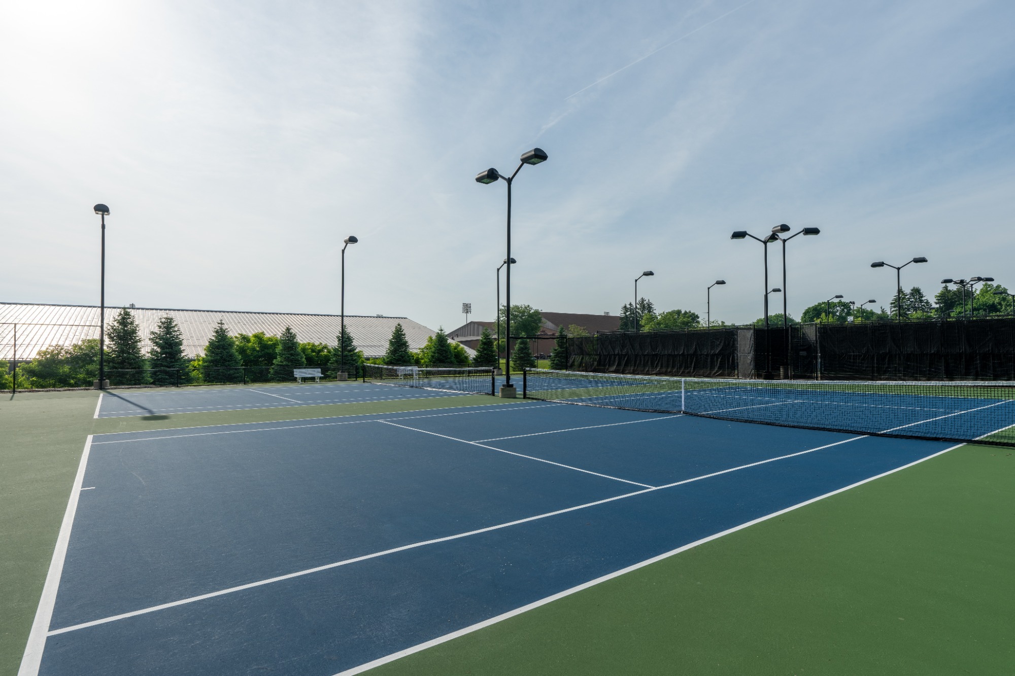 Outdoor tennis courts at Hillsdale College on June 4, 2024.