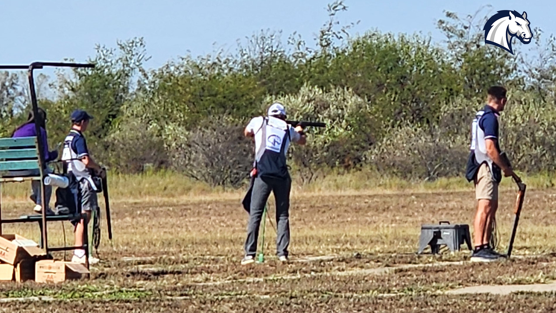 Hillsdale shotgun team members compete at the Central Midwest Conference Championships on Oct. 11, 2025.