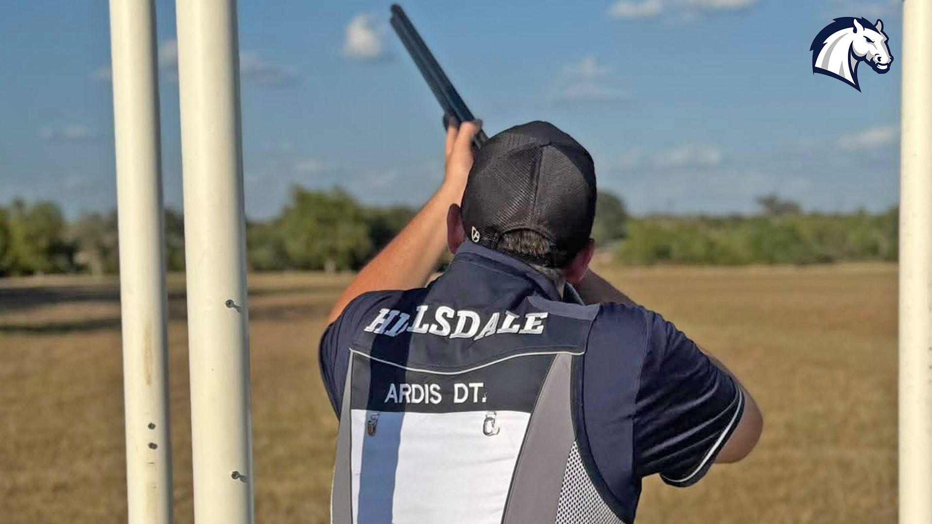Hillsdale's David Texas Ardis competes in the Michigan Collegiate Tri-State Shoot on Oct. 25, 2025 