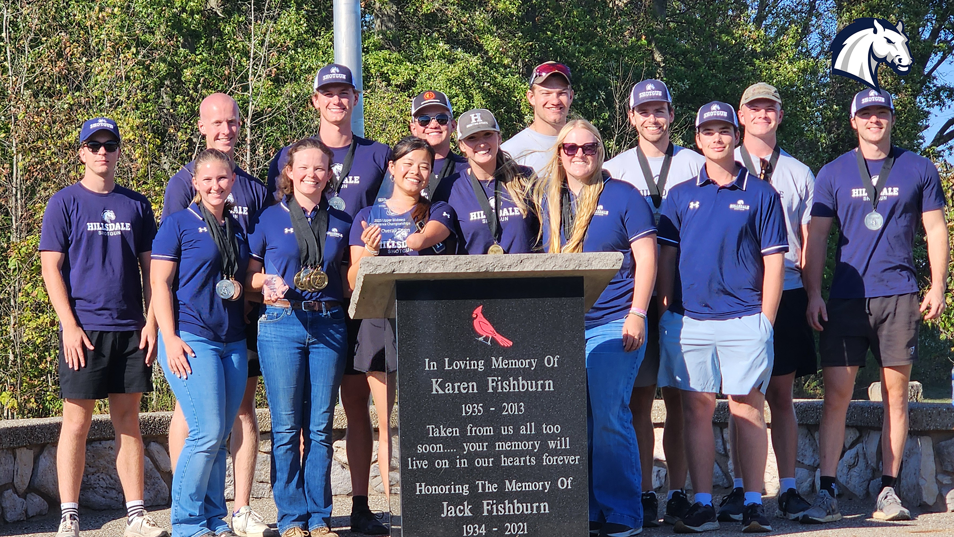Hillsdale's shotgun team poses for a team photo.