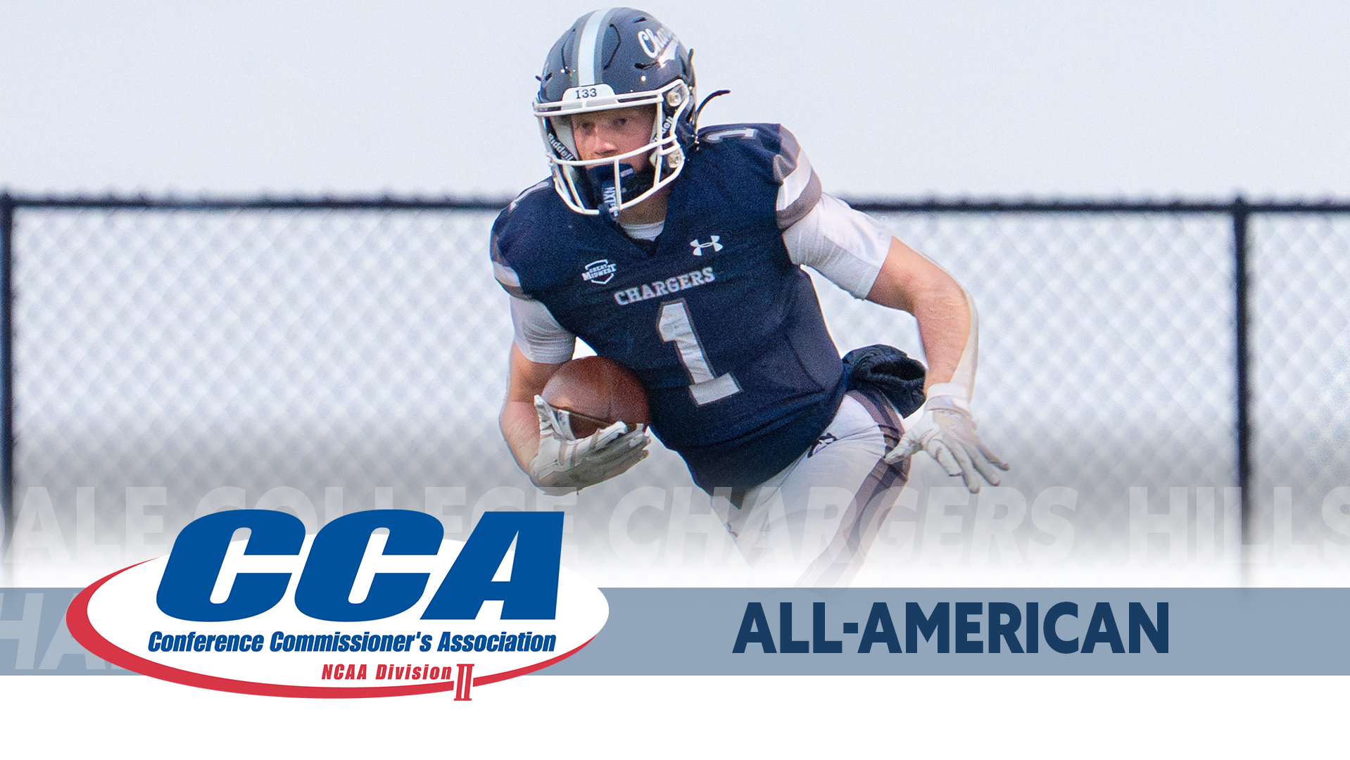 Shea Ruddy returns a kickoff during the Albanese Candy Bowl game on Dec. 6, 2025 against Upper Iowa.