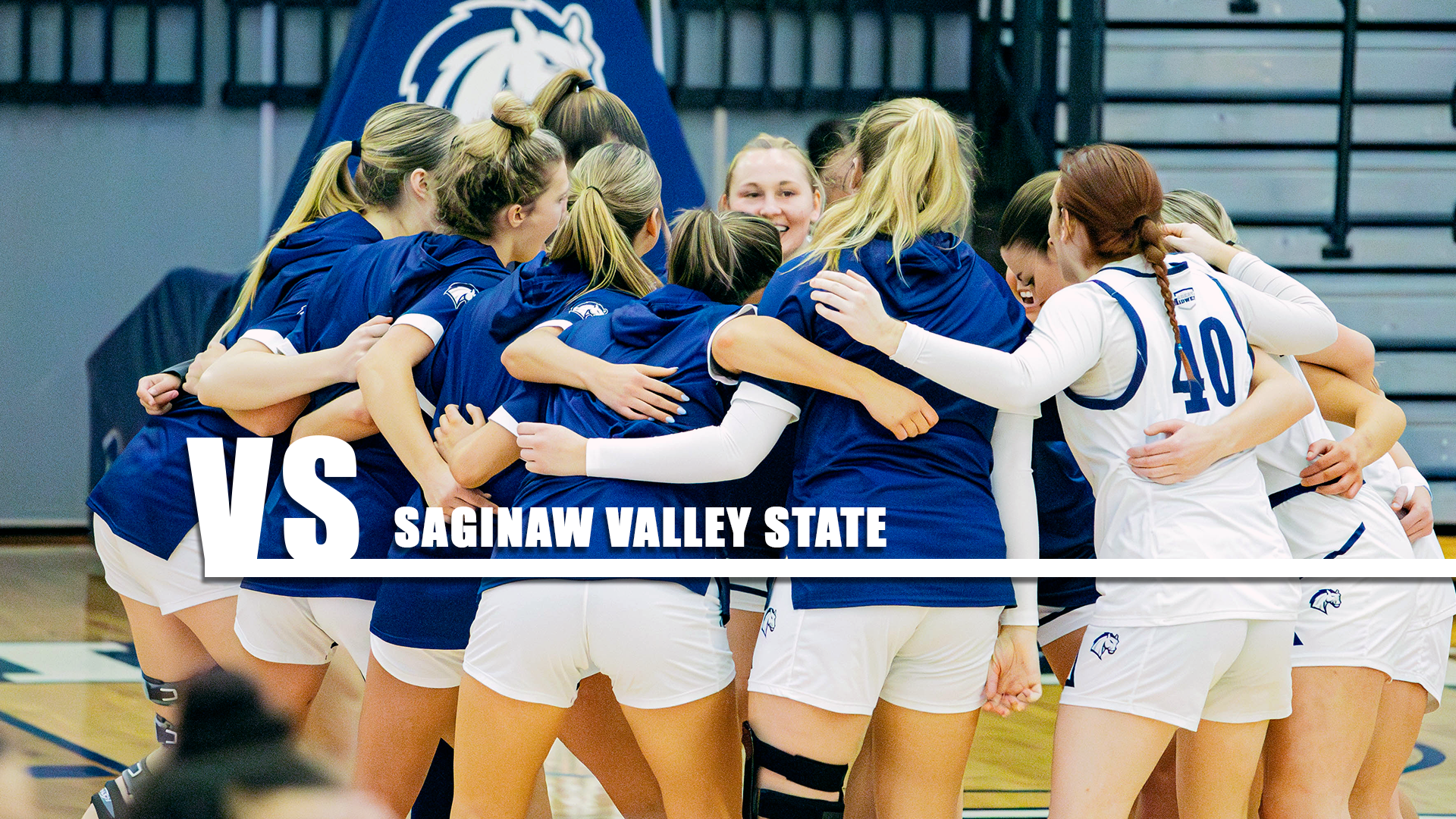 Hillsdale's players huddle up before a contest against Lake Erie on Dec. 6, 2025.