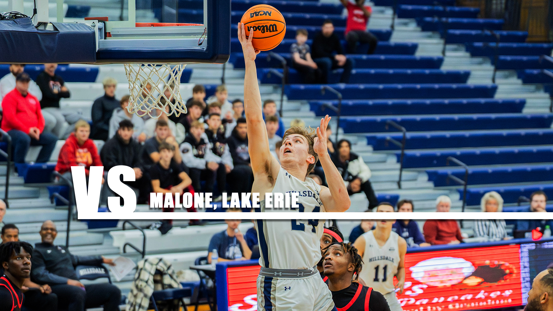 Hillsdale's Garrett Bolte goes in for a layup against Andrews on Nov. 19, 2025.