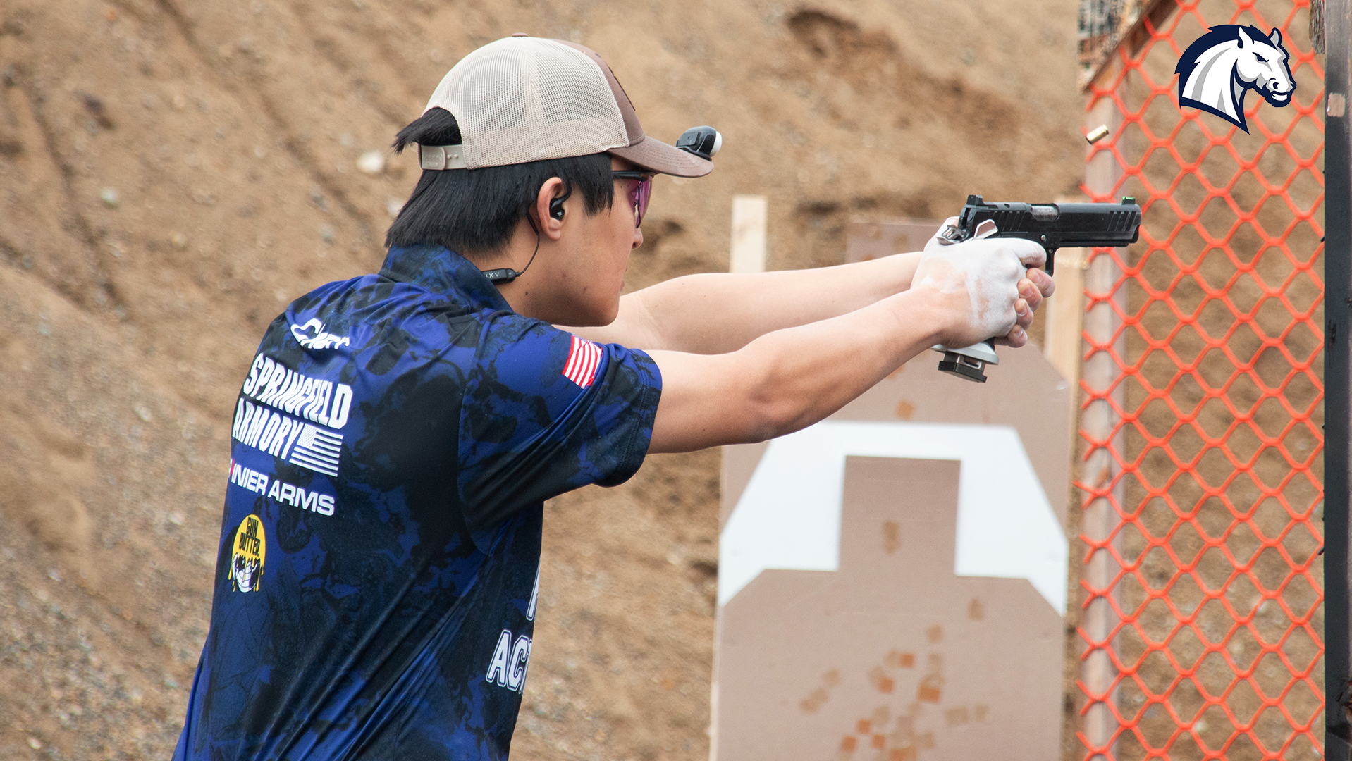 Hillsdale's Taylor Chen competes in a USPSA Match on April 5, 2025.