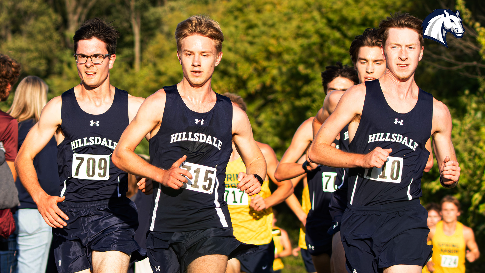Hillsdale runners compete in the Hillsdale Invite on Friday, Sept. 5, 2025.