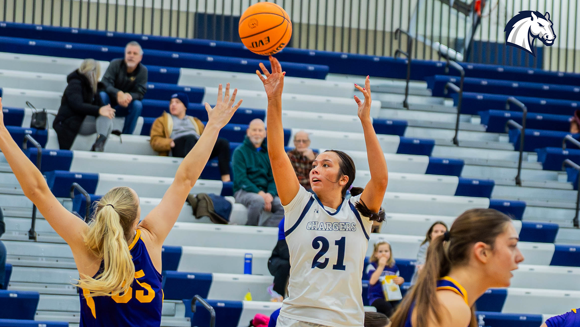Hillsdale's Savannah Smith shoots over a defender during a Jan. 24, 2026 game against Ashland.