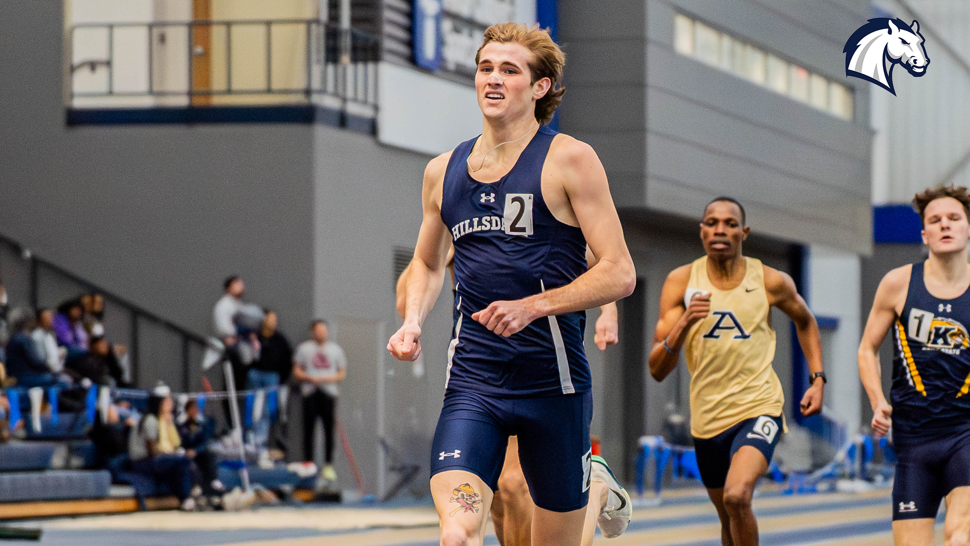 Ross Kuhn competes in the 800m dash at the Al Campbell Invite on Jan. 16, 2026 in Akron, Ohio.