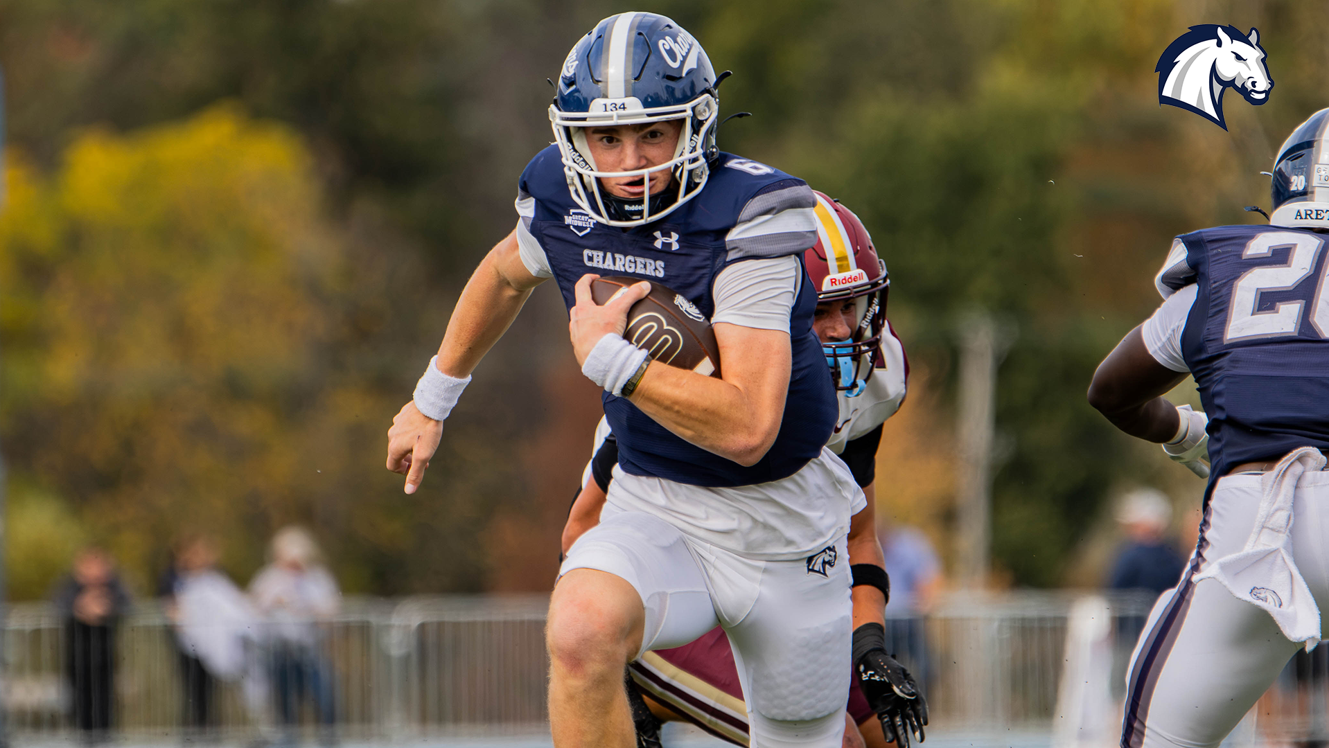 Hillsdale's Eli Boyce breaks loose on a big run in a homecoming victory over Walsh on Oct. 10, 2026.