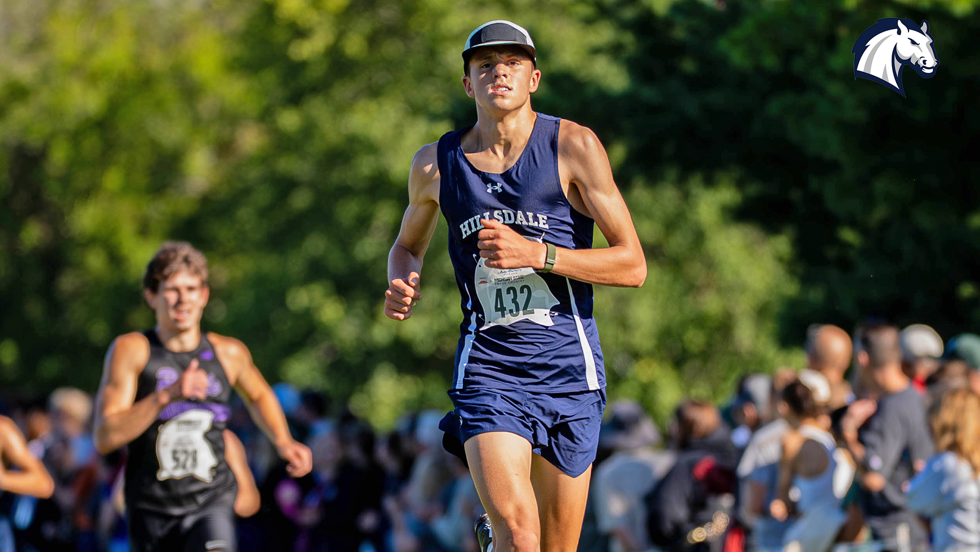 Hillsdale's Eli Strawbridge races in the 2026 Spartan Invitational on Sept. 11, 2026.