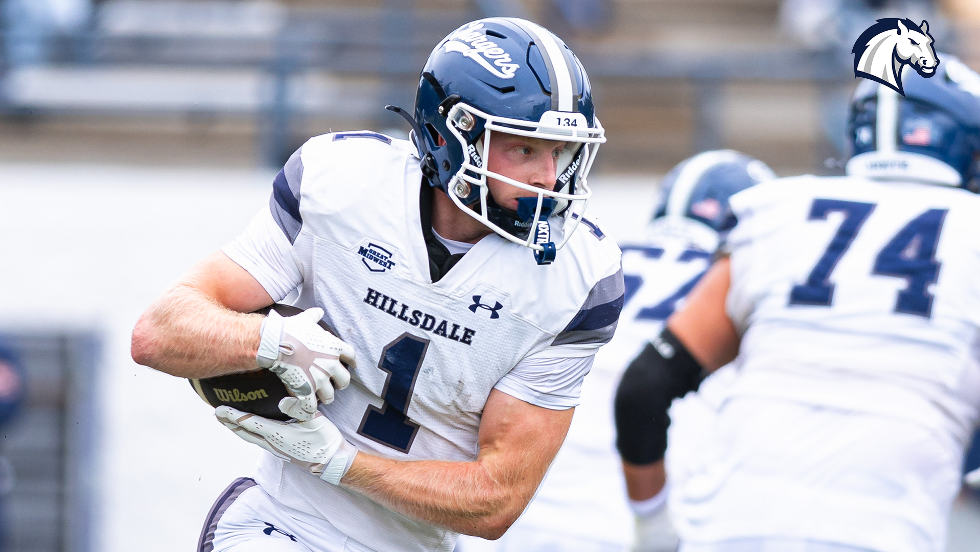 Hillsdale's Shea Ruddy carries the ball against Northwood on Sept. 19, 2026.