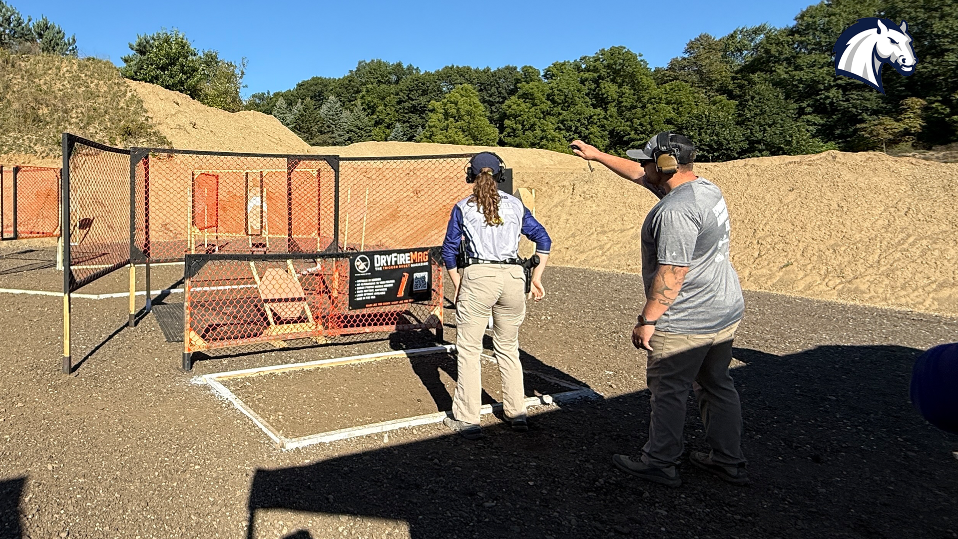 A Hillsdale action shooter gets set to begin the course at the 2026 USPSA Collegiate Championships.