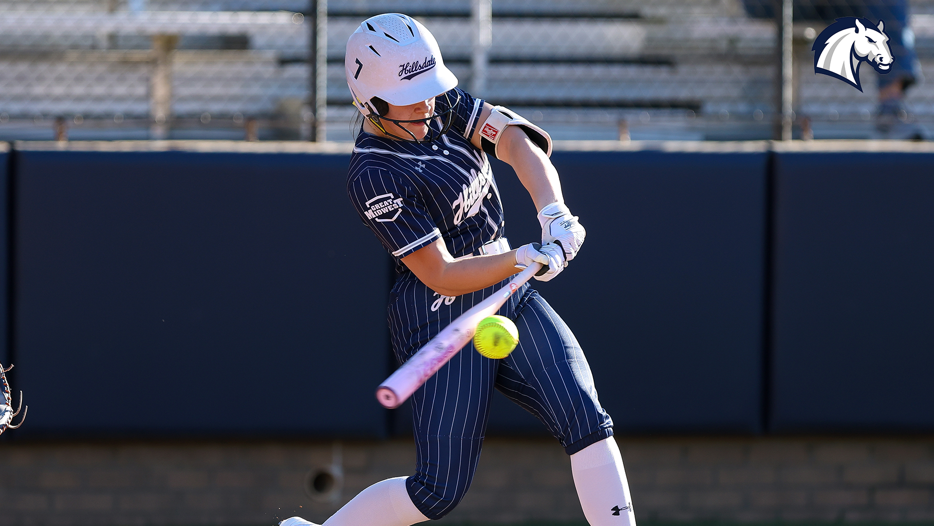 Hillsdale's Olivia Liguori puts a ball in play in a game at Texas-Tyler on Feb. 6, 2026.