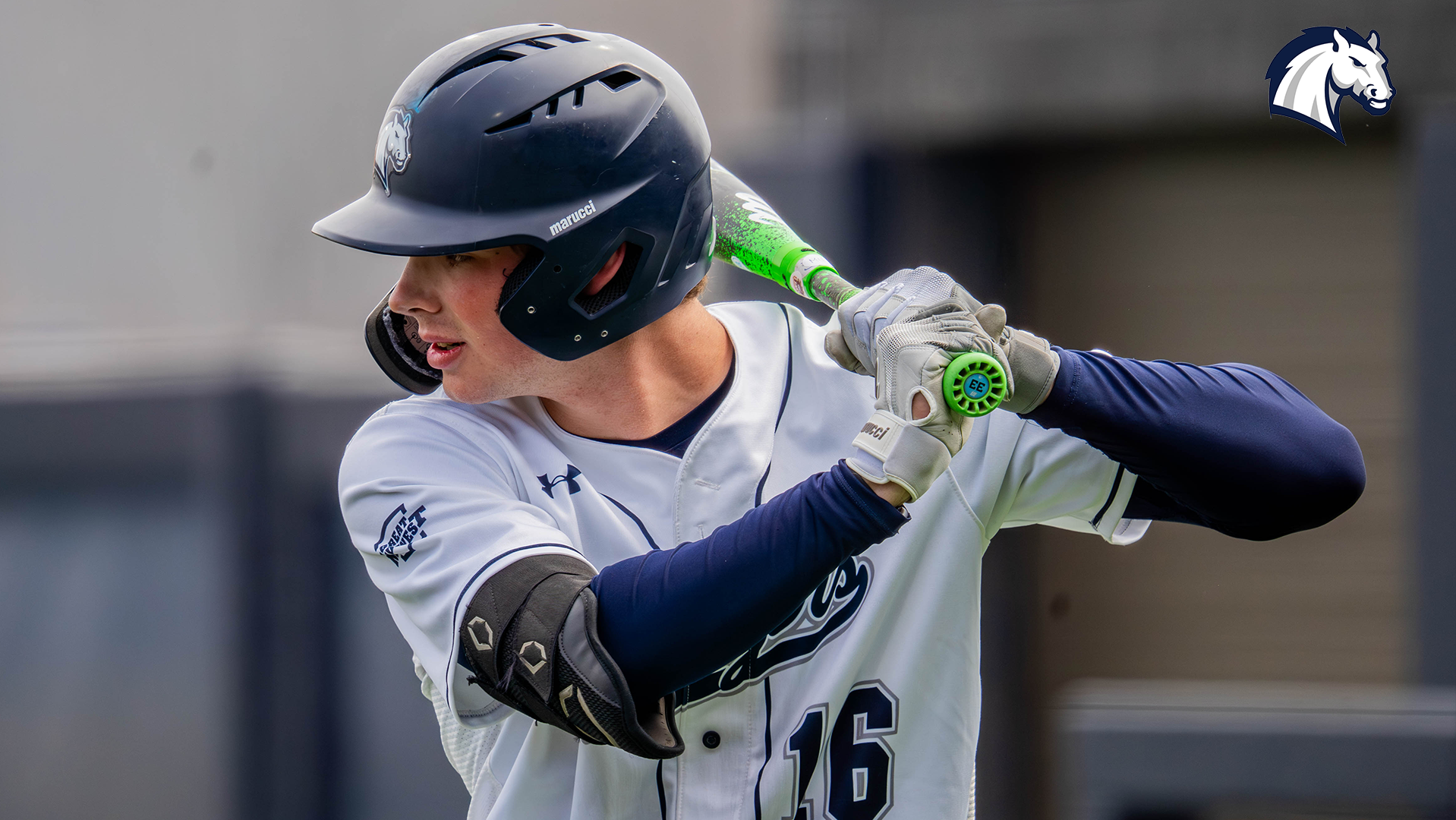 Hillsdale's Gaard Swenson squares up in the box to hit during a March 21 game against visiting Malone in 2026.