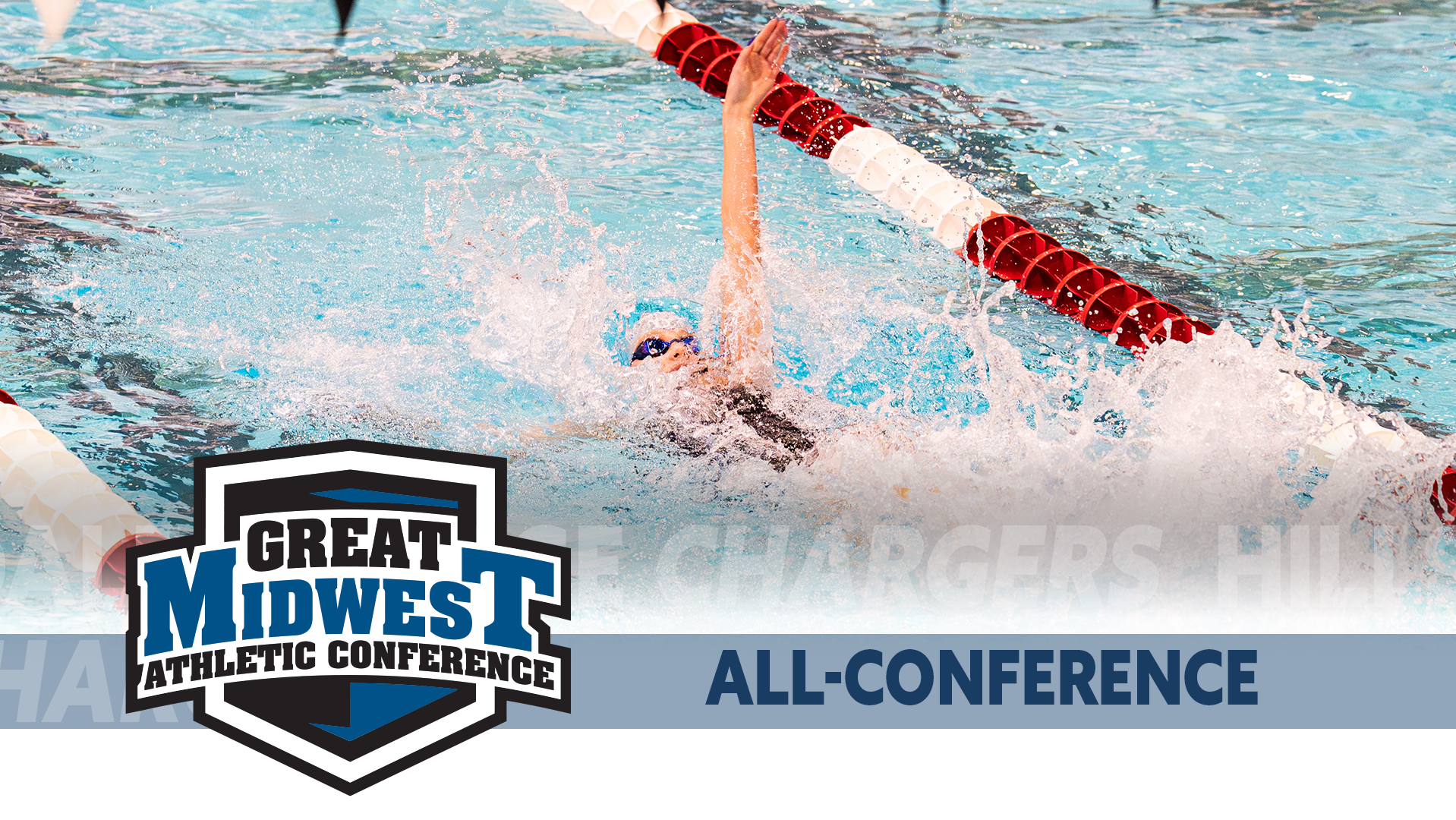 Hillsdale's Sasha Babenko competes in the backstroke at the G-MAC/MEC Championships in March of 2026.