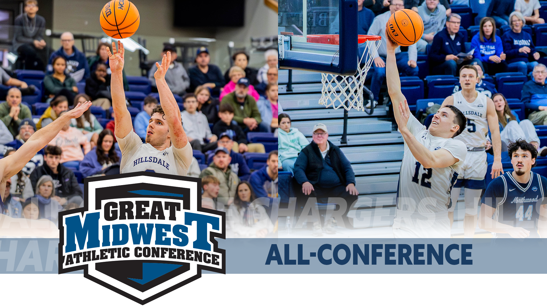 Hillsdale All-G-MAC honoree Ashton Janowski (left) and Elite 26 award winner Jacob Meyer (right).