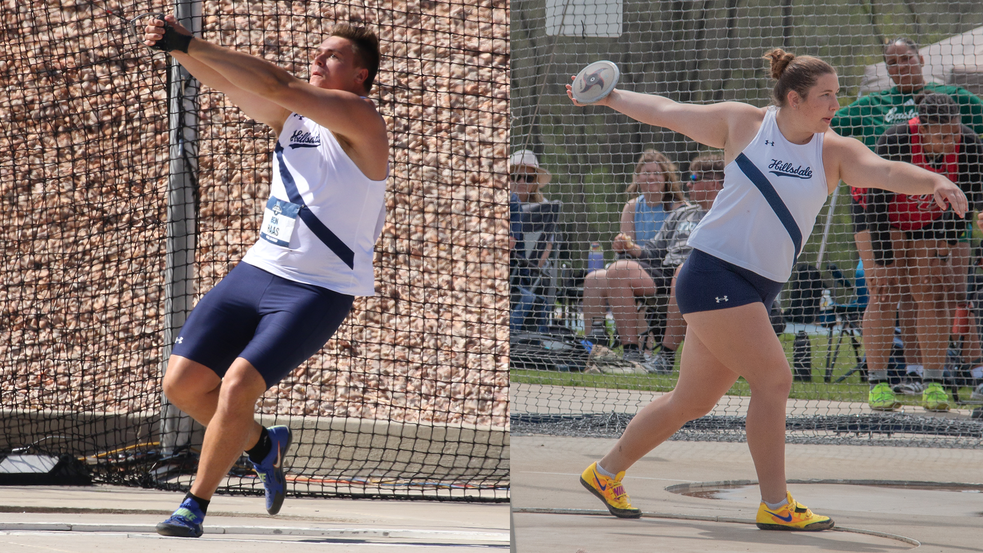 G-MAC Field Athletes of the Week, April 13-20 -- Ben Haas (left) and Amelia Lutz (right) 