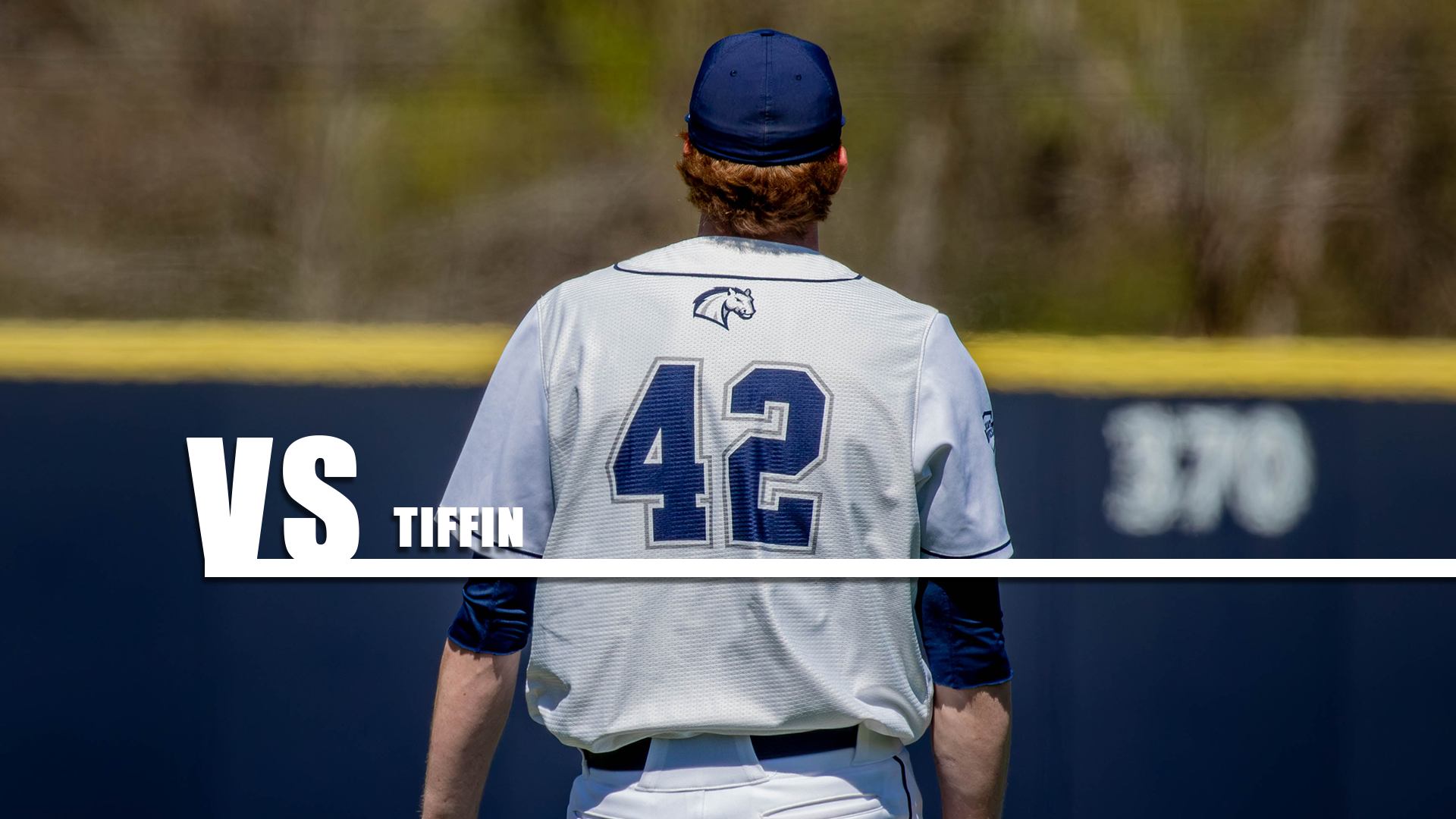 Shot of pitcher Patrick MacLean from behind on the mound against Findlay on April 20, 2026.