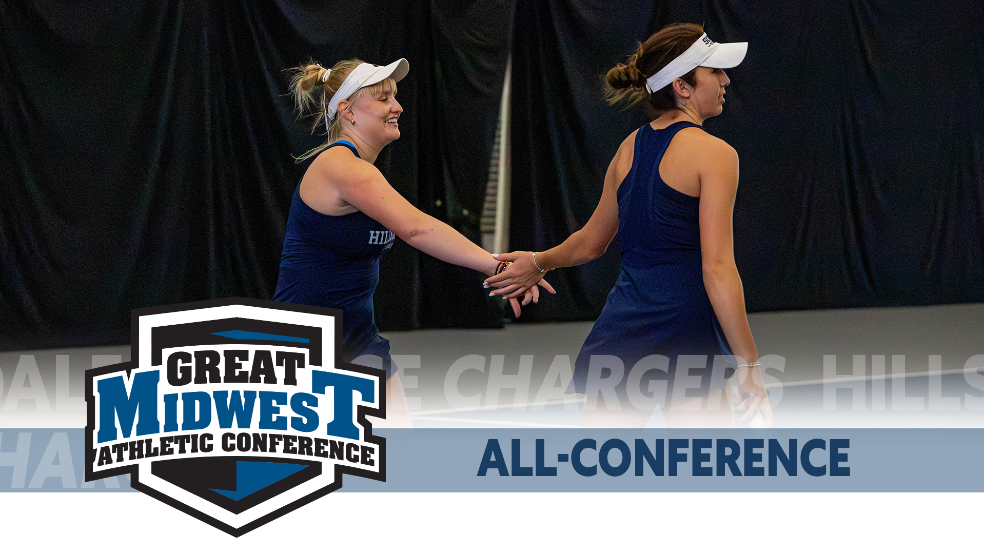 2026 All-G-MAC Women's Tennis honorees, Ane Dannhauser (left) and Briana Rees.