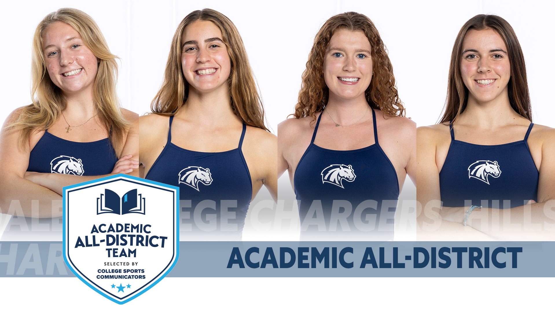 2026 CSC Academic All-District honorees (from left) Alyson Early, Inez McNichols, Isabel Ondracek and Ella Schafer.