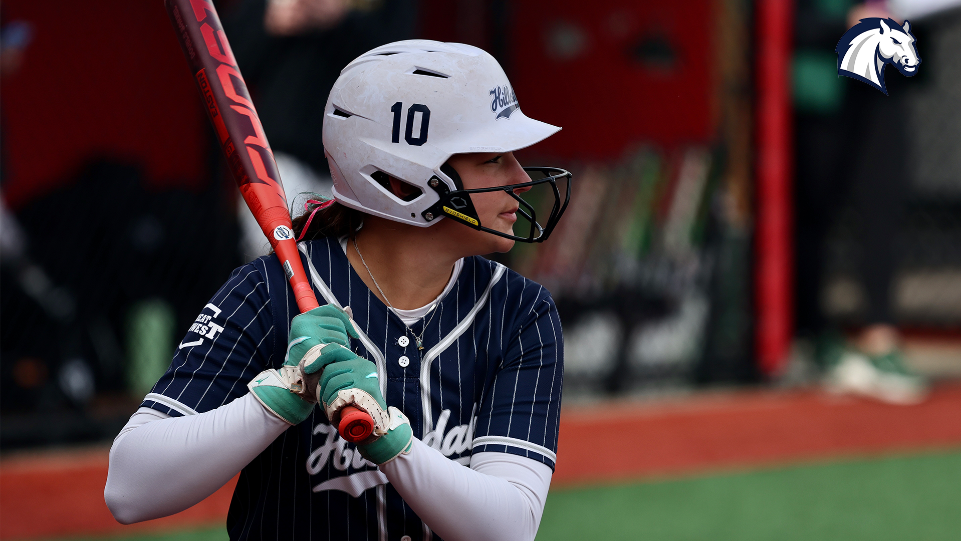 Hillsdale's Medleigh Danchak stands in the batter's box and waits for a pitch during a G-MAC Tournament game against Tiffin on May 1, 2026.