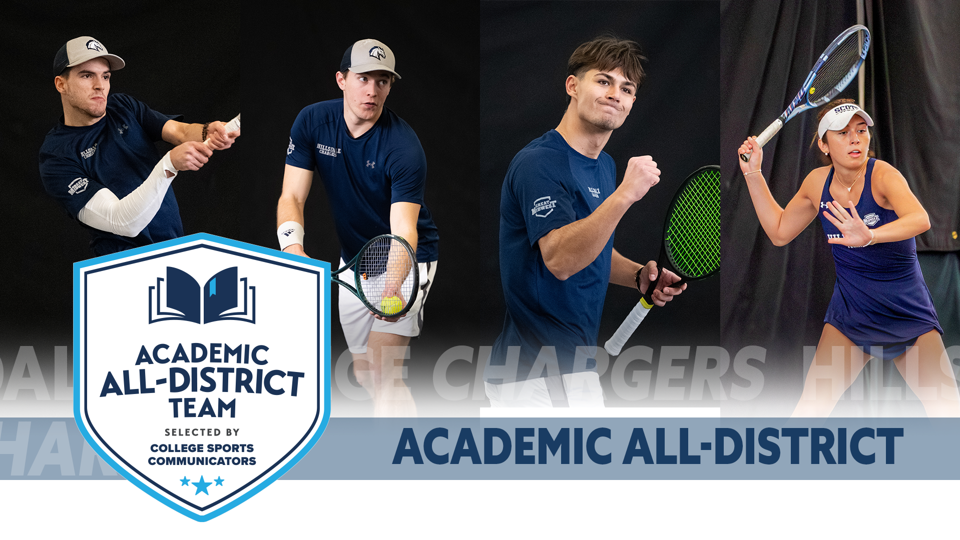 Congrats to CSC Academic All-District honorees, from left -- Alex Cordero Lopez, Ellis Klanduch, Ryan Papazov and Briana Rees.