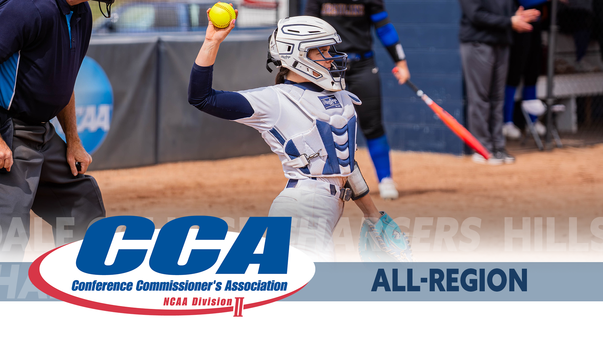 Hillsdale's Olivia Liguori plays catcher for the Chargers against Ursuline on March 29, 2026.