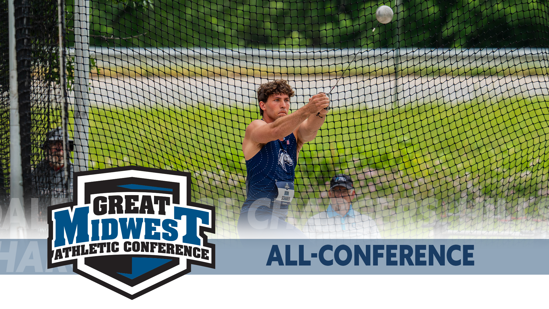 Dominic Scharer competes in the hammer throw for Hillsdale at the 2026 NCAA DII Outdoor Championships in Emporia, Kansas.