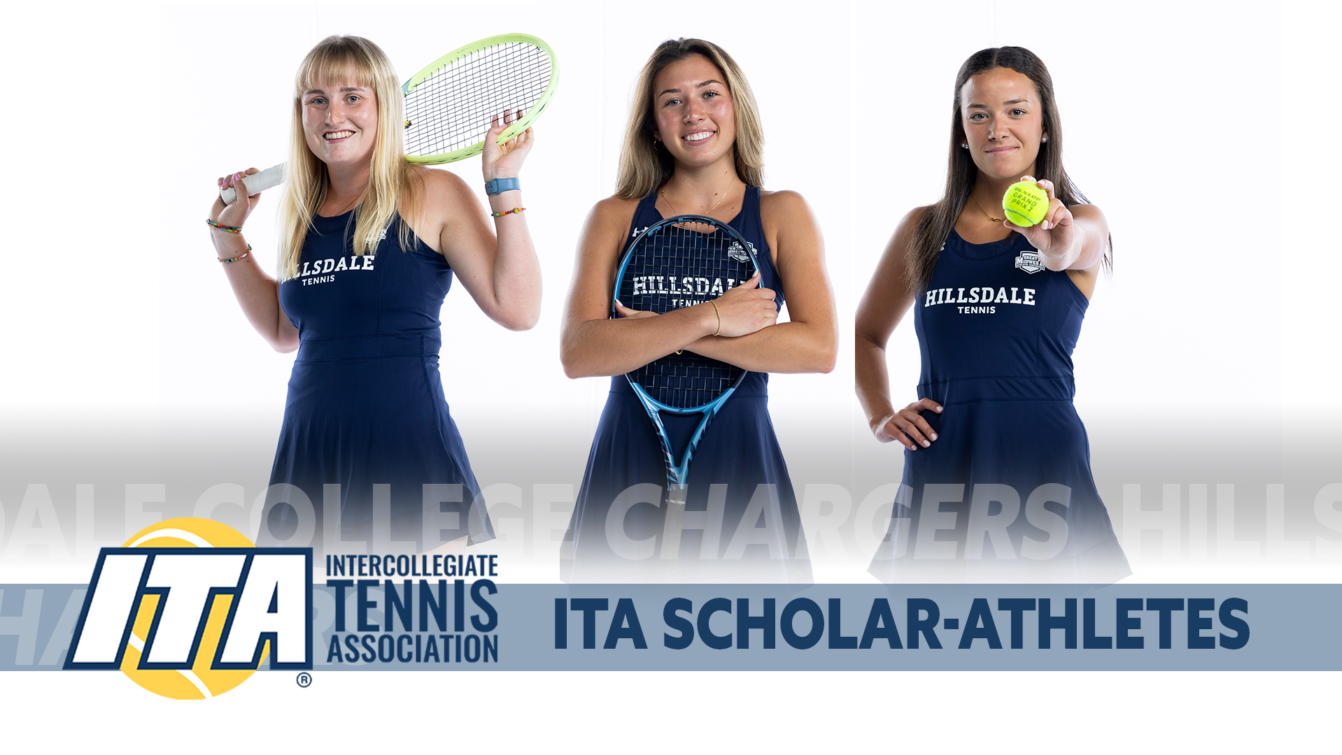2026 ITA Scholar-Athletes: Ane Dannhauser, Briana Rees and Isabelle Spinazze.