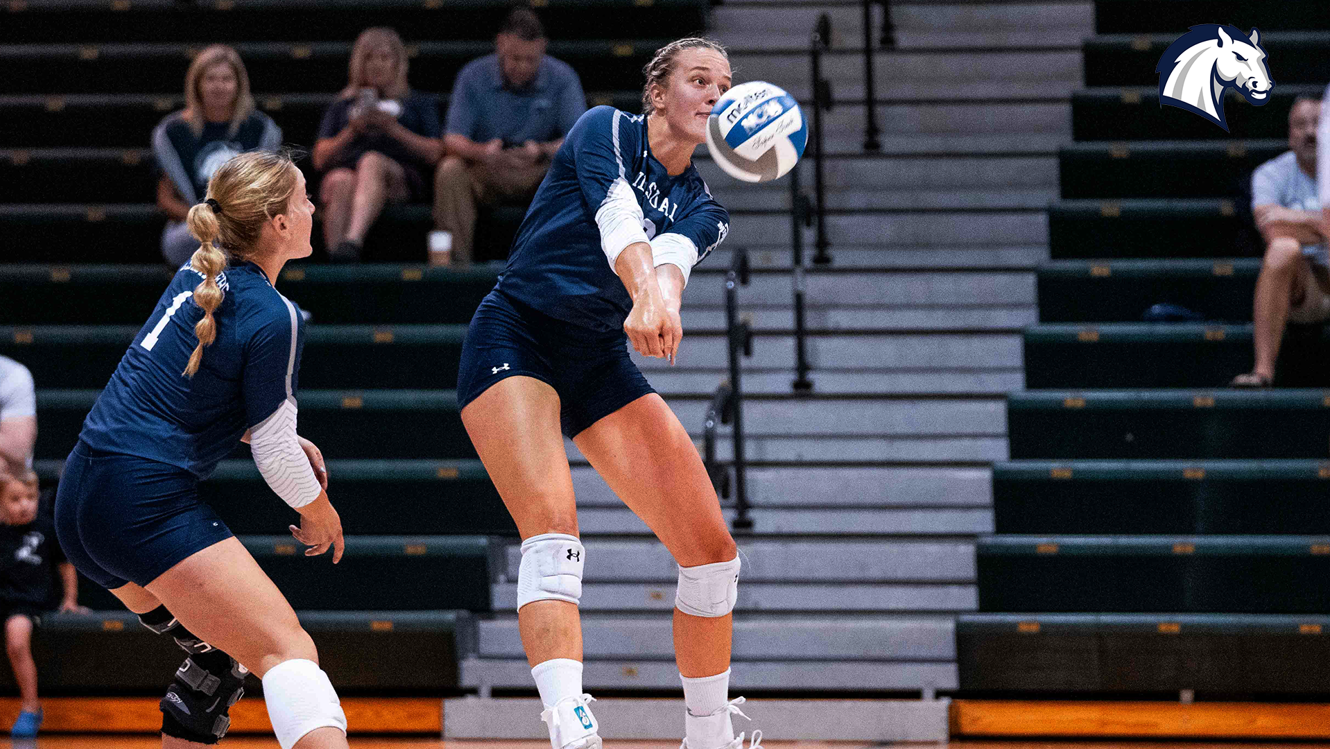 Hillsdale's Ellie Fles digs out a kill attempt against Indiana (PA) on August 28, 2026.