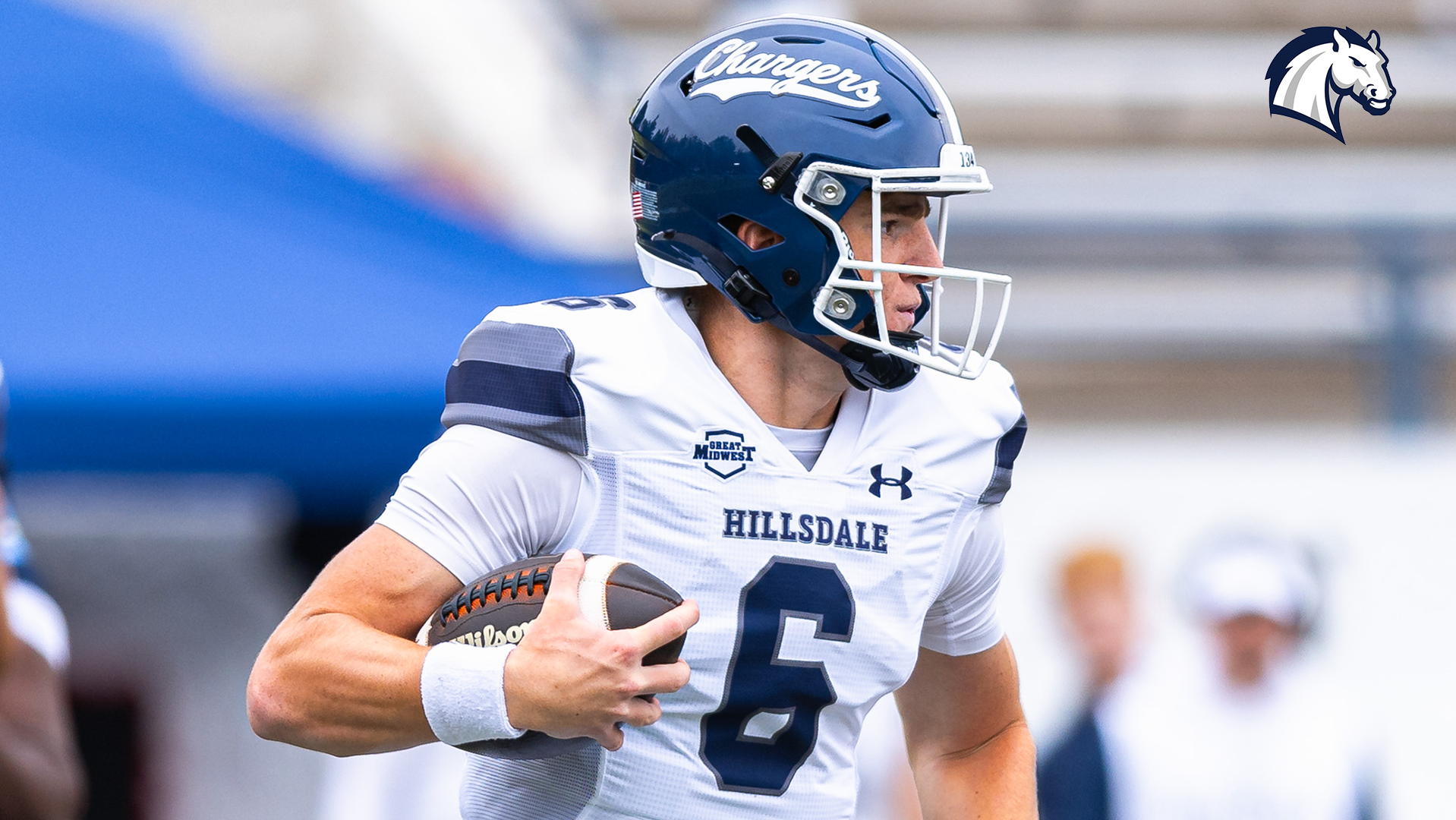 Hillsdale's Eli Boyce carries the ball for Hillsdale at Northwood on Saturday, Sept. 19, 2026.