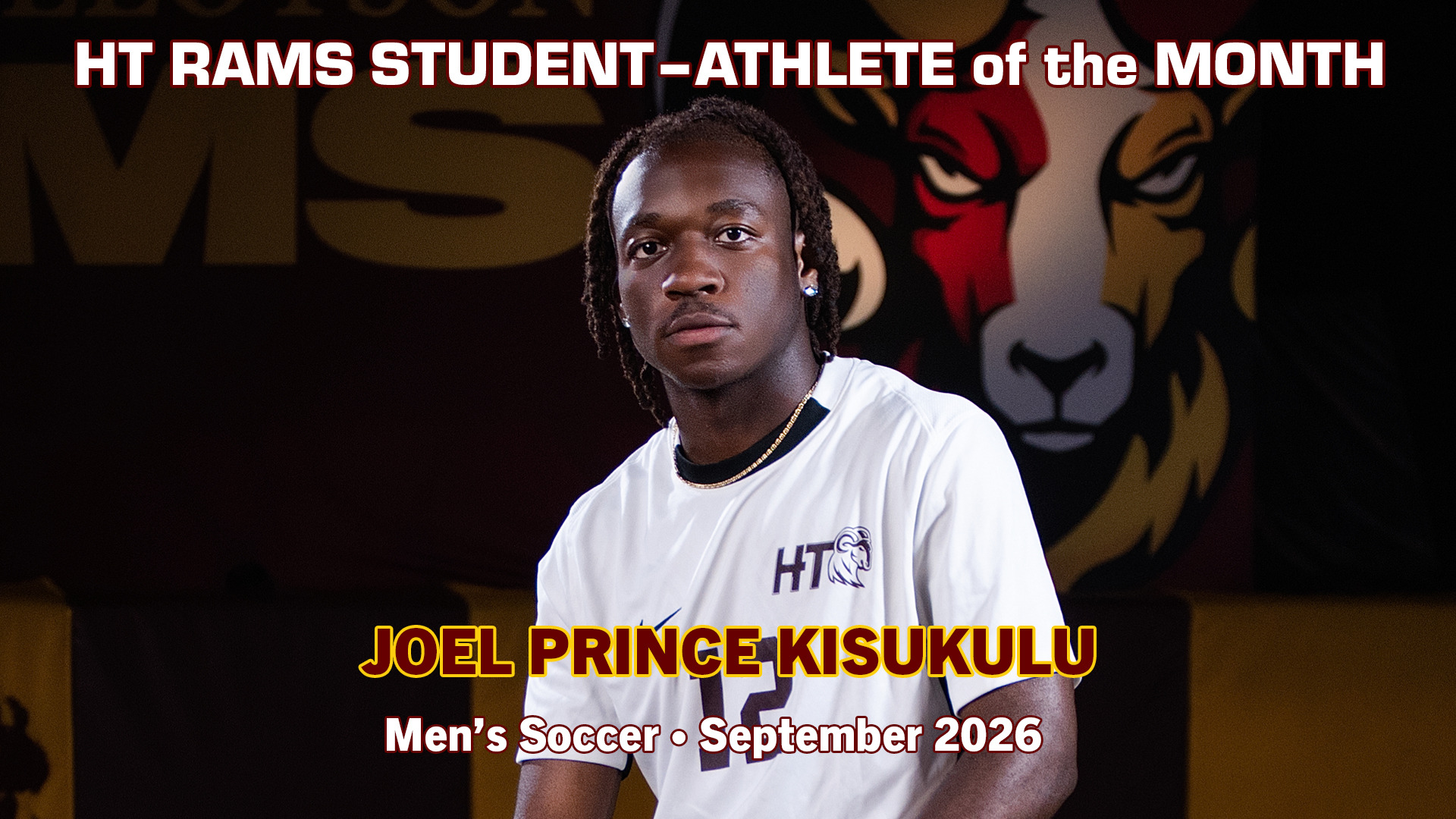 HT Student-Athlete of the Month - Joel Prince Kisukulu: Men's Soccer (Sept. 2026)