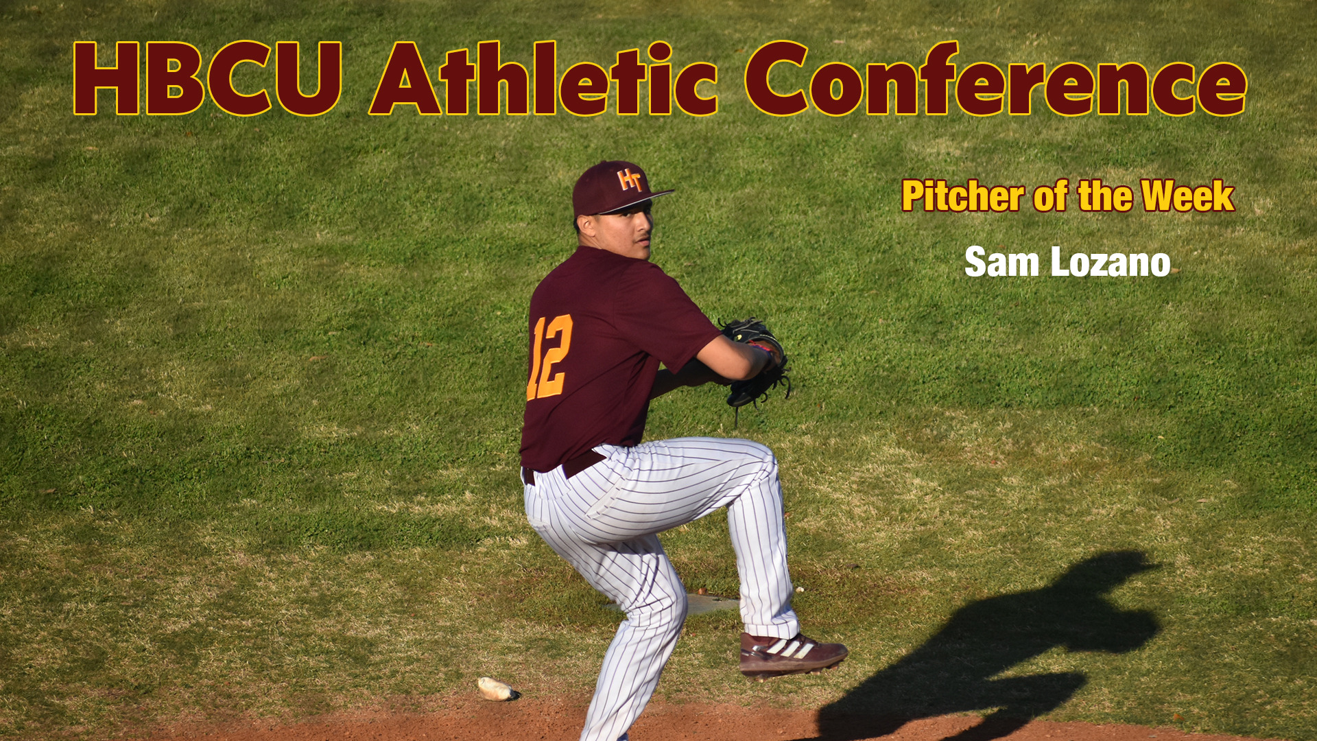 An overhead view of Sam Lozano pitching left-handed in a game during the 2024 season, under the words 