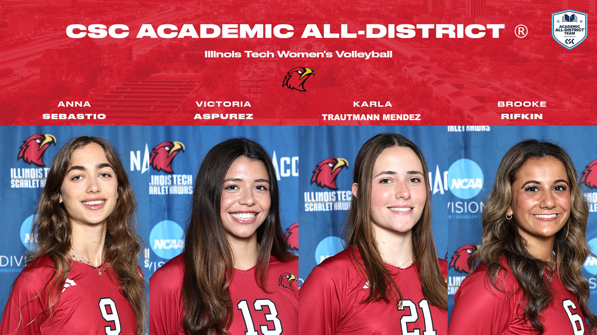 WVB 2025 CSC Academic All-District cover photo