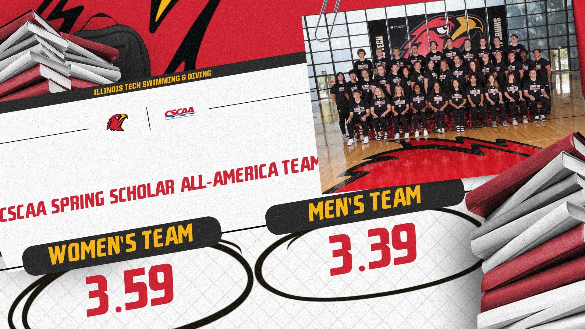 Swimming CSCAA Scholar All America Team Spring 2025