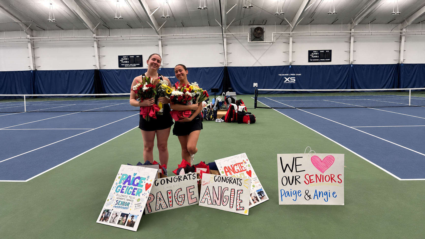 Paige and Angie WTEN senior day 10-17-26