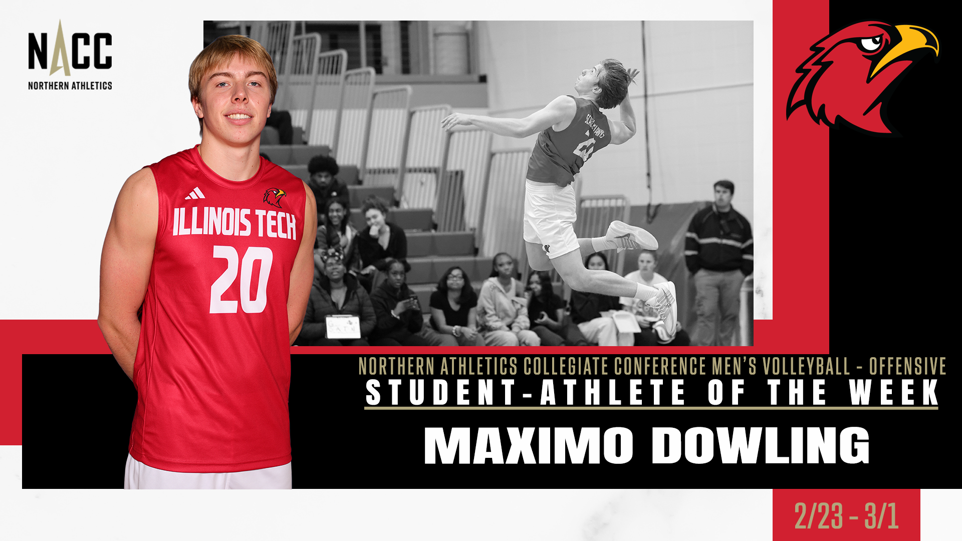 Maximo Dowling NACC MVB POTW cover photo 3-3-26