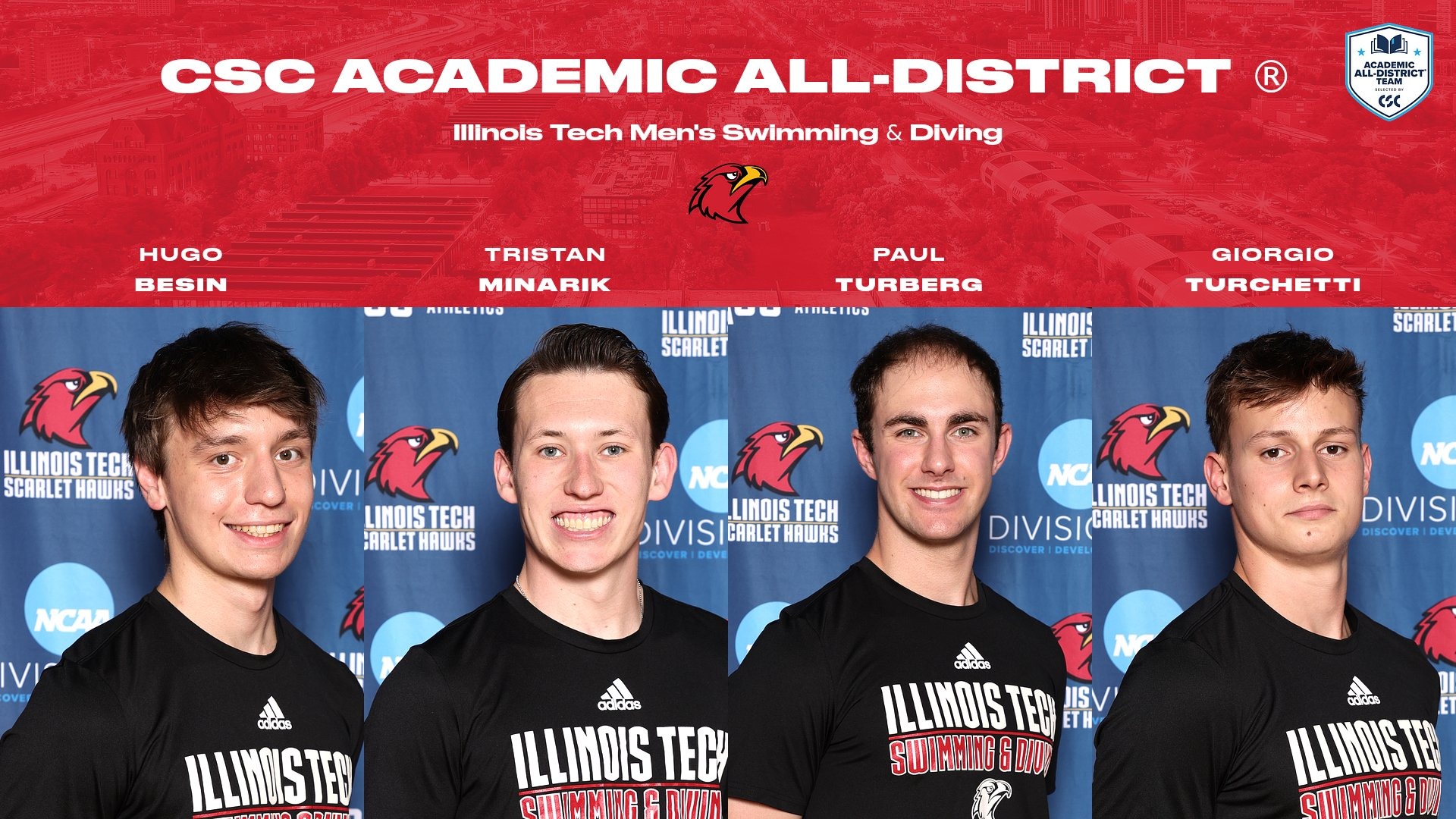 MSWIM CSC Academic All-District 2025-26