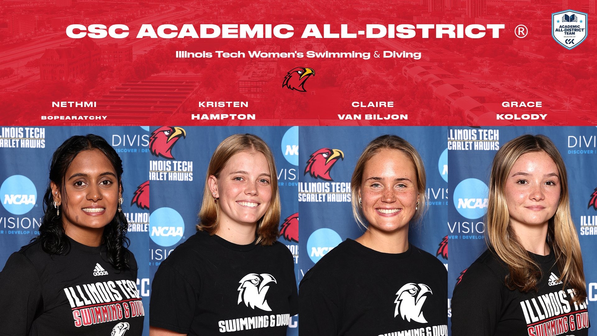 WSWIM CSC Academic All-District 2025-26