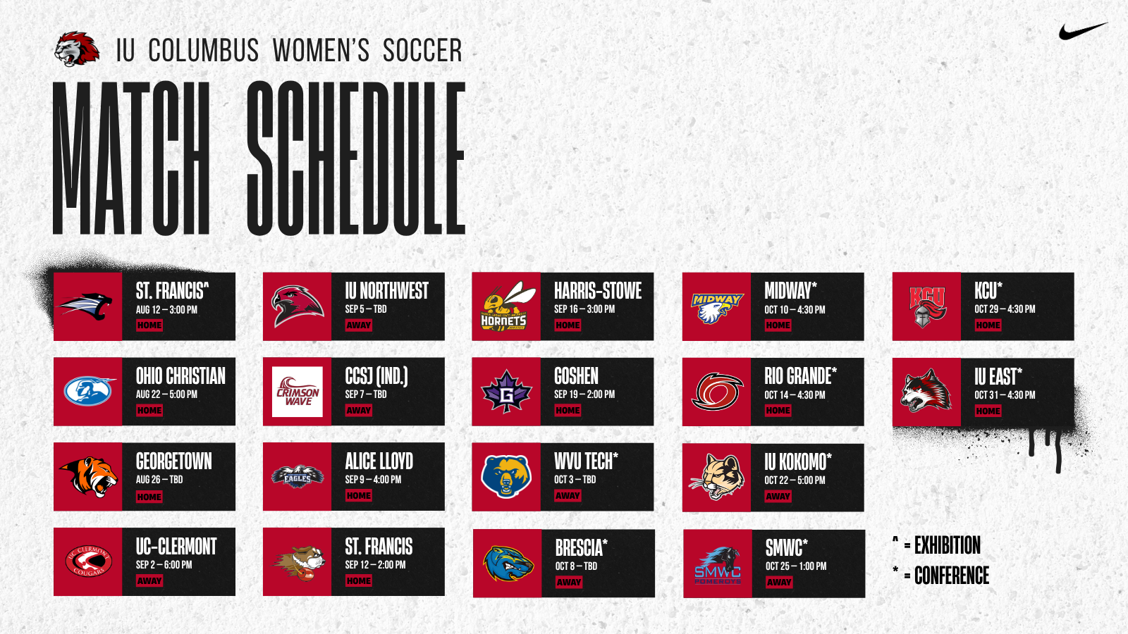 WSOC Schedule Release 2026