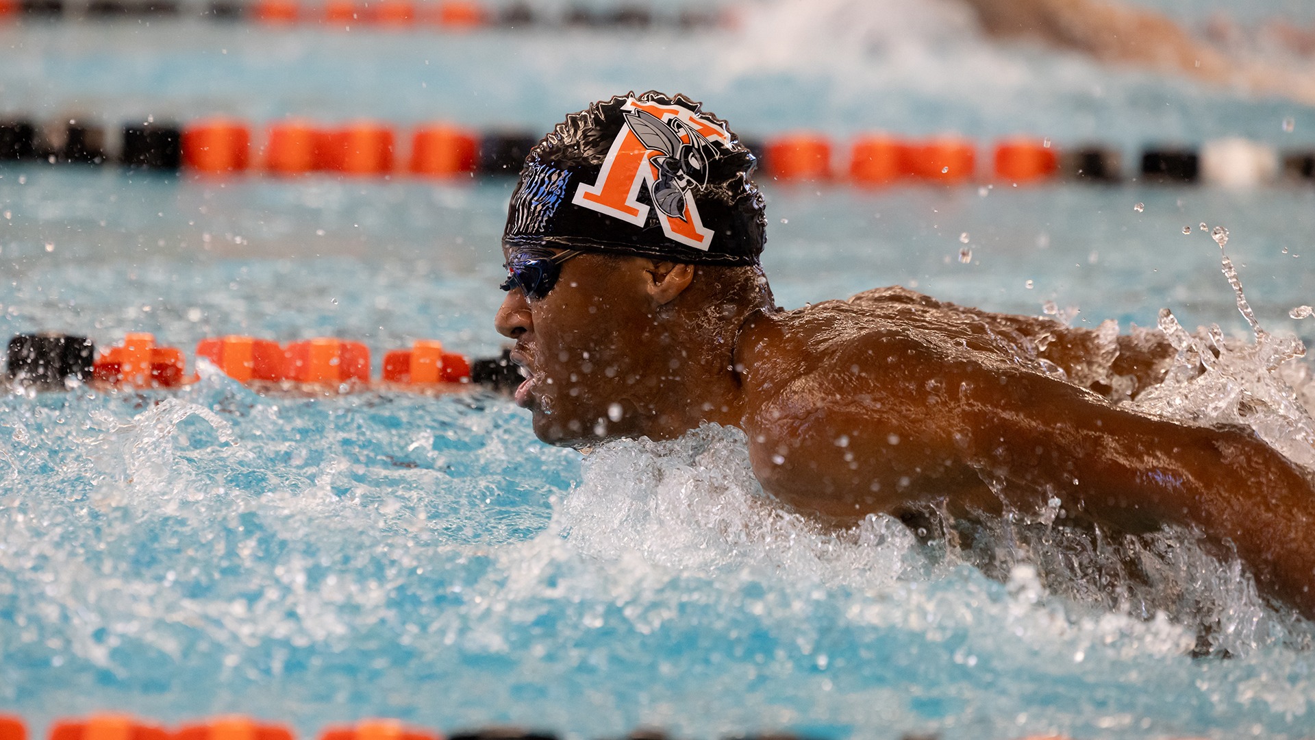 Trustin Christopher swimming