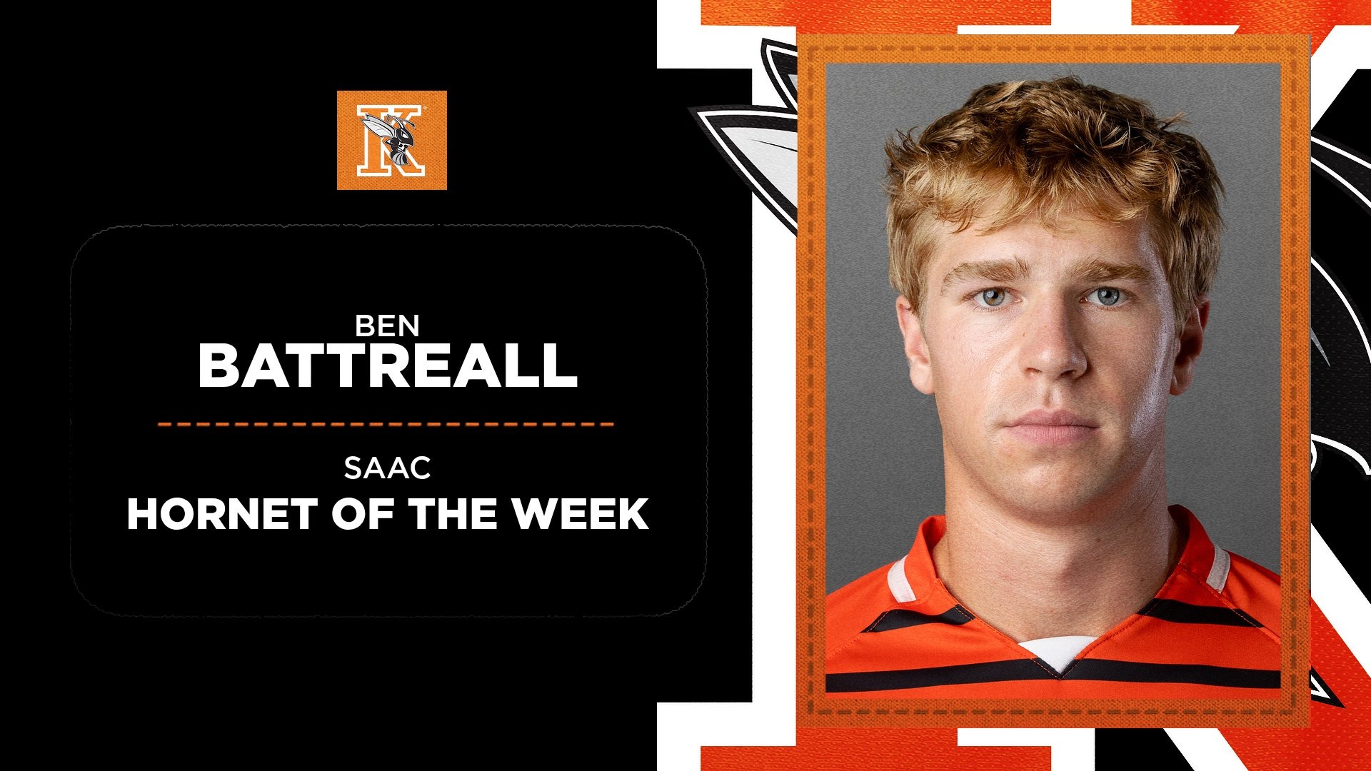 Ben Battreall Hornet of the Week Graphic