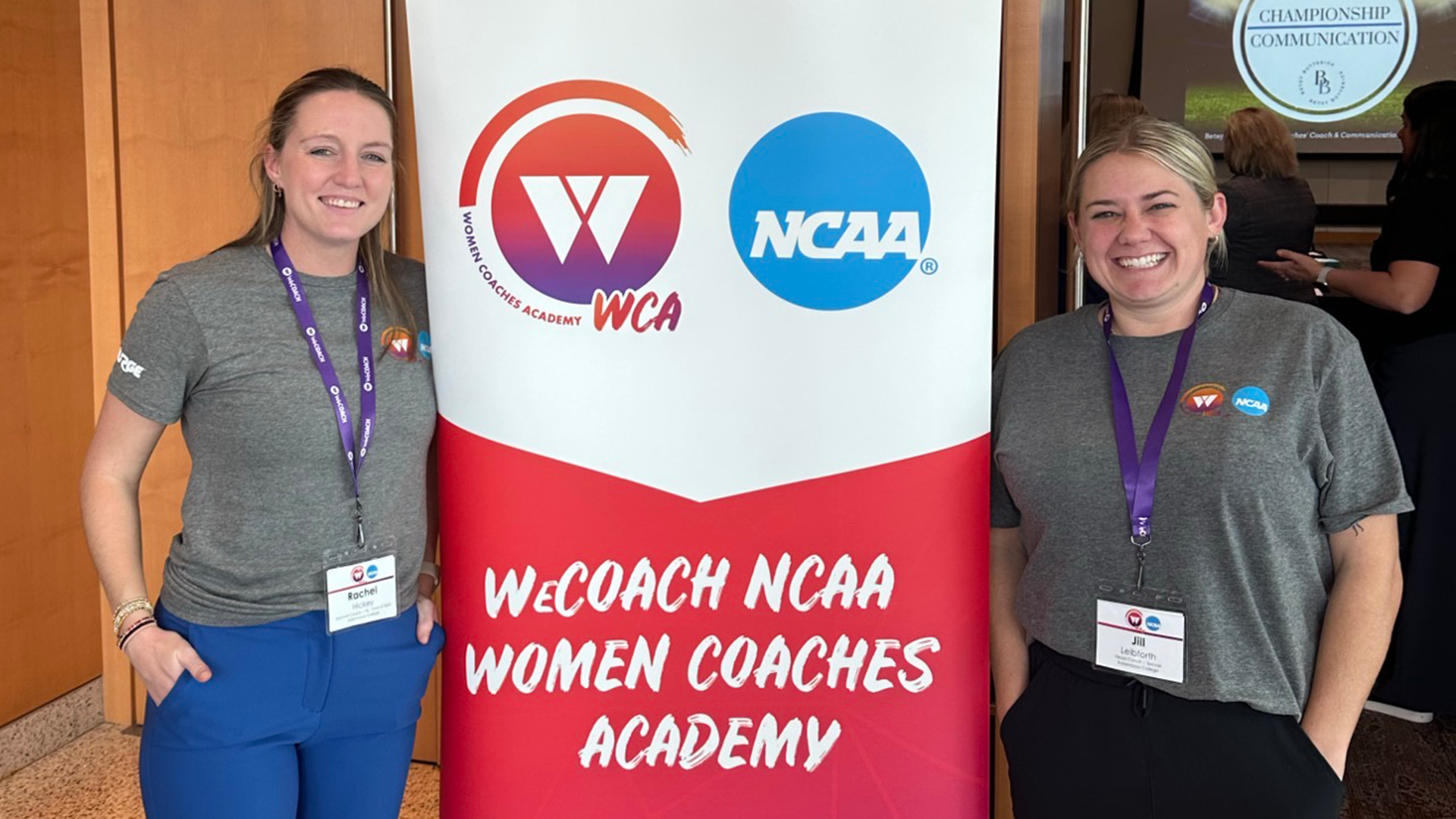 Rachel Hickey (left) and Jill Leibforth (right) at the 55th Women Coaches Academy